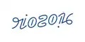 Ambigrama "Rio 2016". Simetria rotacional de 180o. Logotipo criado para os Jogos Olímpicos de Verão no Rio de Janeiro em 2016.