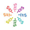 Rotational ambigram, "Say Yes".