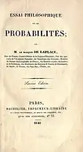 page de couverture de l'essai de Laplace