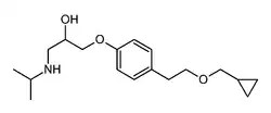 Estrutura química de Betaxolol