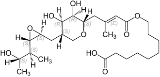 Estrutura química de Mupirocina