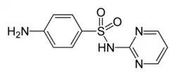 Estrutura química de Sulfadiazina