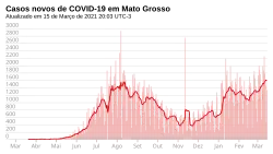 Novos casos, por dia.