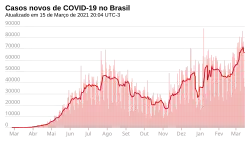 Novos casos, por dia.