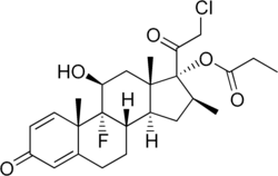 Estrutura química de Propionato de clobetasol