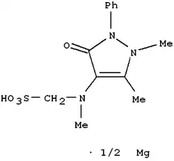 Estrutura química de Metamizol