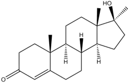 Estrutura química de Metiltestosterona