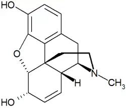 Estrutura química de Morfina