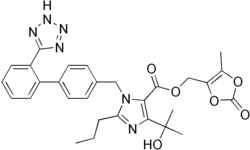 Estrutura química de Olmesartan