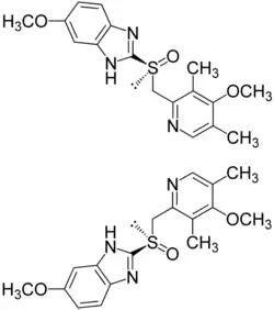 Estrutura química de Omeprazol