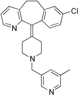 Estrutura química de Rupatadina