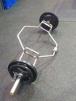 Barra hexagonal com discos