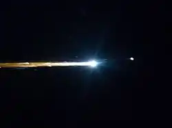 Close up da trilha de reentrada (Soyuz)