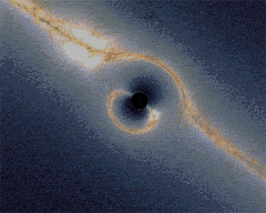 Anéis de Einstein perto de um buraco negro