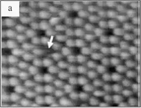 Imagem topográfica de um semicondutor de Silício.