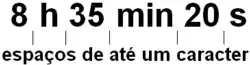Representação correta de hora, minuto e segundo para o tempo