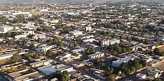 Vista panorâmica da área central da cidade, próximo à prefeitura.