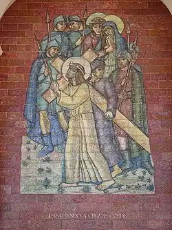 Via Sacra II Jesus carrega a cruz às costas