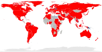 Shows the countries where 3GPP Long Term Evolution is available