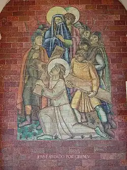 Via Sacra V Simão de Cirene ajuda Jesus