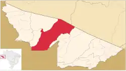 Localização de Feijó no Acre