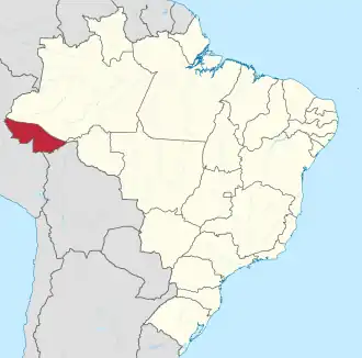 Localização do Acre no Brasil