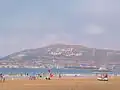O casbá visto da praia de Agadir