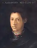 Alexandre de Médici, por Cristofano dell'Altissimo.