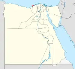 Localização de Alexandria (em vermelho).