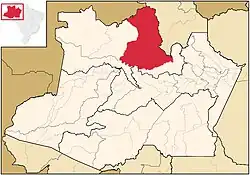 Localização de Barcelos no Amazonas