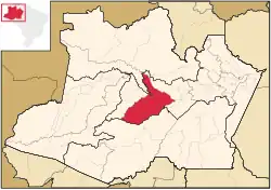 Localização de Coari no Amazonas