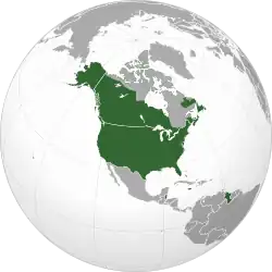 Mapa da América Anglo-Saxônica