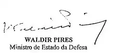 Assinatura de Waldir Pires