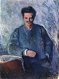 August Strindberg. 1892. 120&nbsp;×&nbsp;90&nbsp;cm. Museum of Modern Art, Estocolmo, Suécia