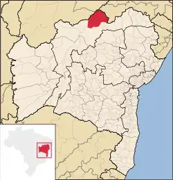 Localização de Casa Nova na Bahia