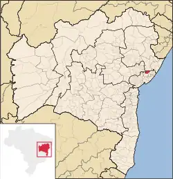 Localização de Catu na Bahia