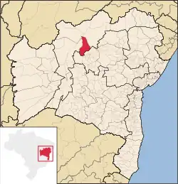 Localização de Itaguaçu da Bahia na Bahia