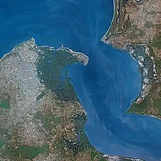 Banjul vista do satélite SPOT