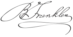 Assinatura de Benjamin Franklin