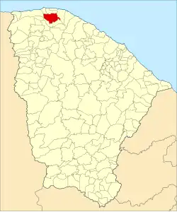 Localização de Bela Cruz no Ceará