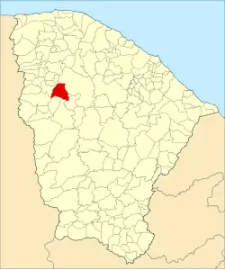 Localização de Hidrolândia no Ceará