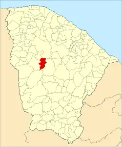 Localização de Monsenhor Tabosa no Ceará