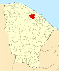 Localização de Pentecoste no Ceará