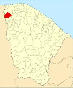 Localização de Viçosa do Ceará no Ceará