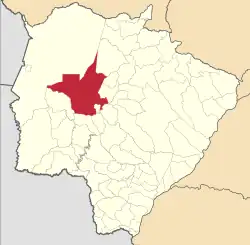 Localização de Aquidauana em Mato Grosso do Sul