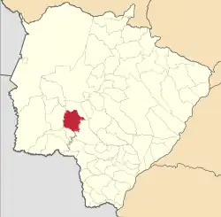 Localização de Nioaque em Mato Grosso do Sul
