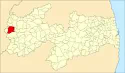 Localização de Cajazeiras na Paraíba