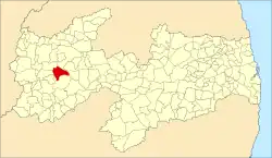 Localização de Coremas na Paraíba