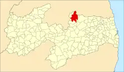 Localização de Picuí na Paraíba