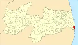 Localização de Pitimbu na Paraíba